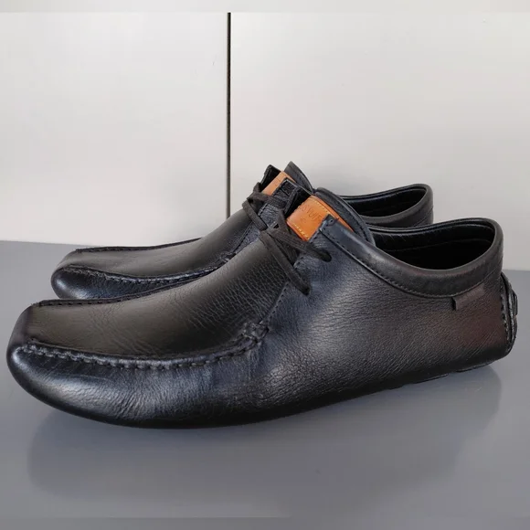 Louis Vuitton Black Veau Soie Leather Loafers Shoes - Picture 4 of 16